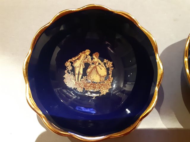 2 PLATITOS PORCELANA LIMOGES..