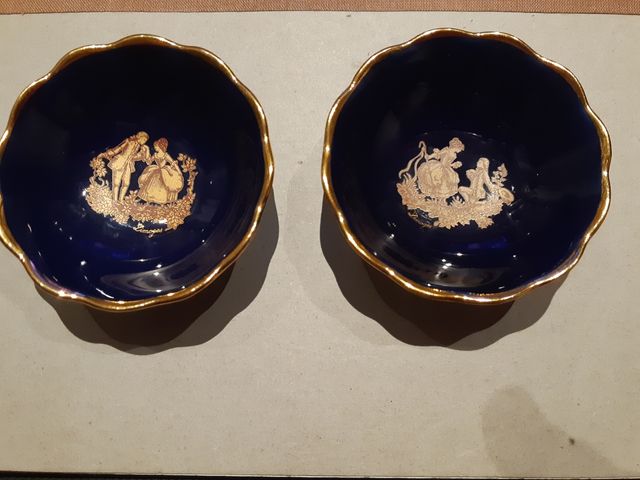 2 PLATITOS PORCELANA LIMOGES..