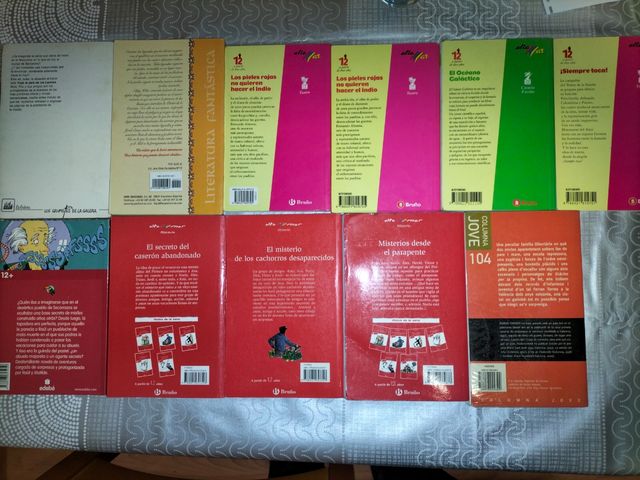 Lote n°8 libros en castellano para 12 años