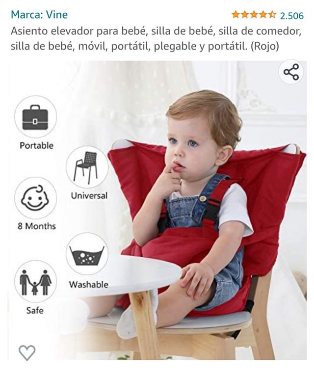 Trona de viaje portátil plegable