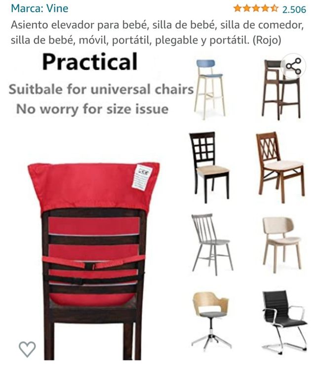 Trona de viaje portátil plegable