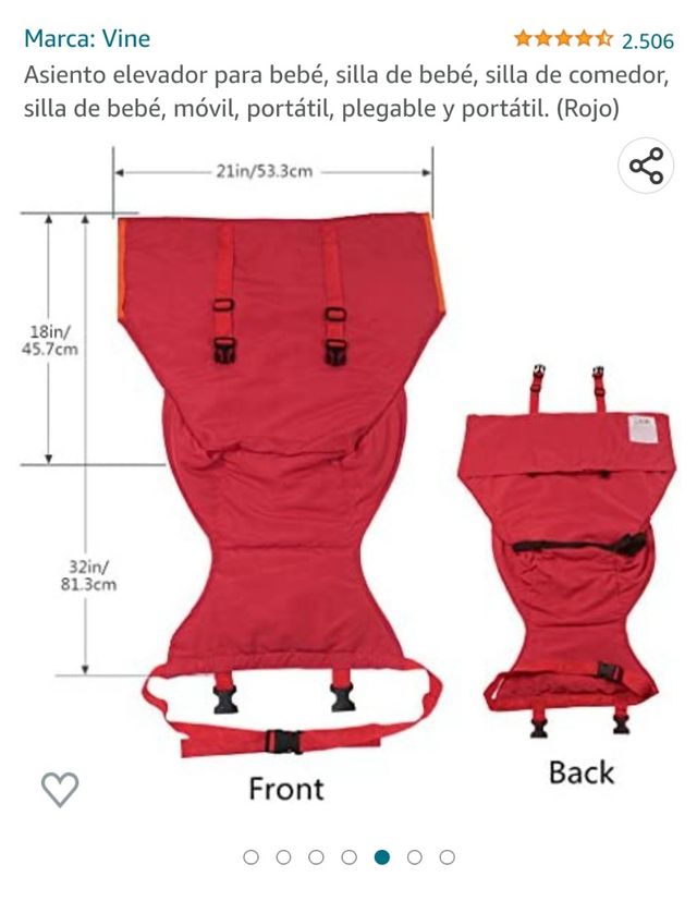 Trona de viaje portátil plegable