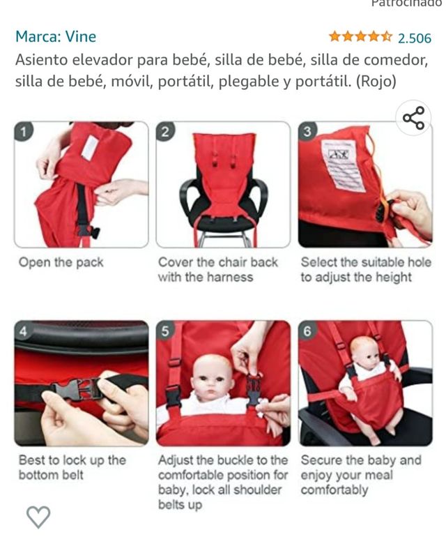 Trona de viaje portátil plegable