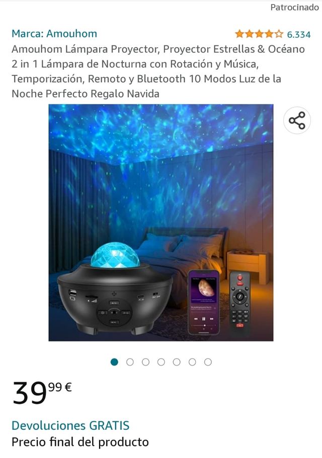 Lámpara Proyector Estrellas & Océano 💫🌊💫