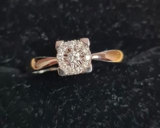 Anillo de Diamantes y Oro Blanco 
