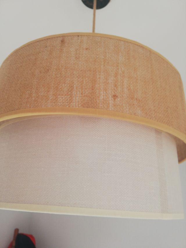 lámpara tela saco