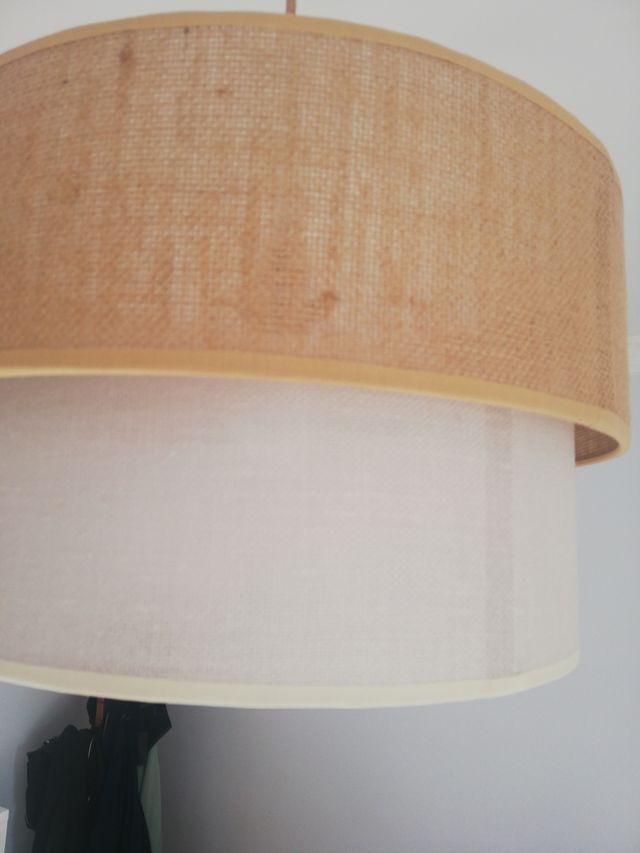 lámpara tela saco