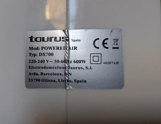 Repuesto bloque aspirador Taurus DX700 PoweredAir
