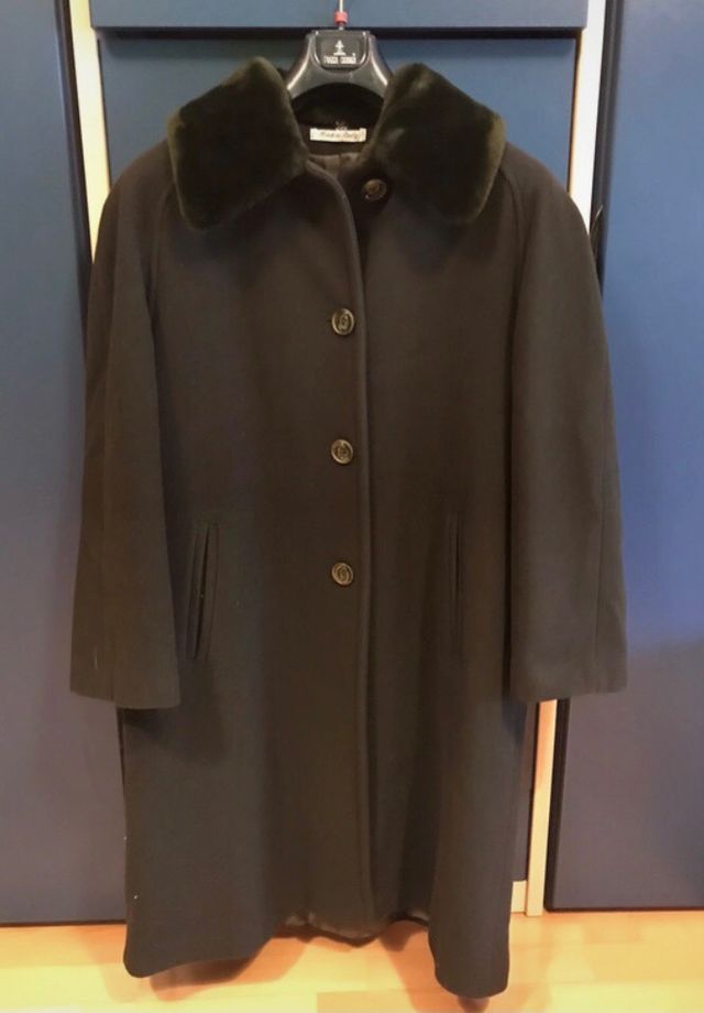 Cappotto verde donna in lana e cachemire - AMICA