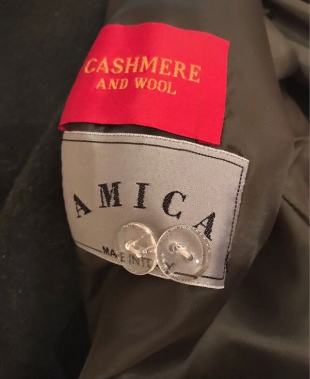 Cappotto verde donna in lana e cachemire - AMICA