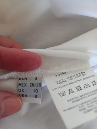 Camisa blanca de Roberto Verino talla S
