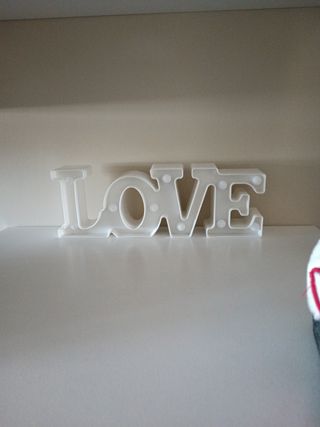 Lampada scritta Love