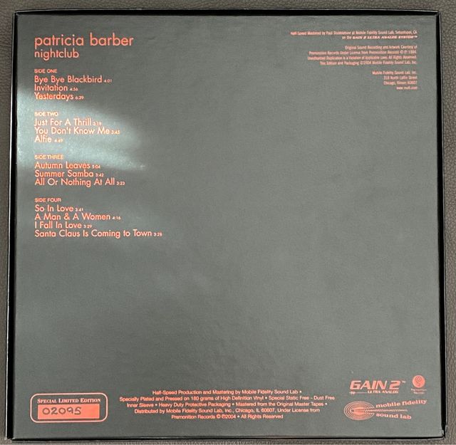 Patrícia Barber, Locale notturno