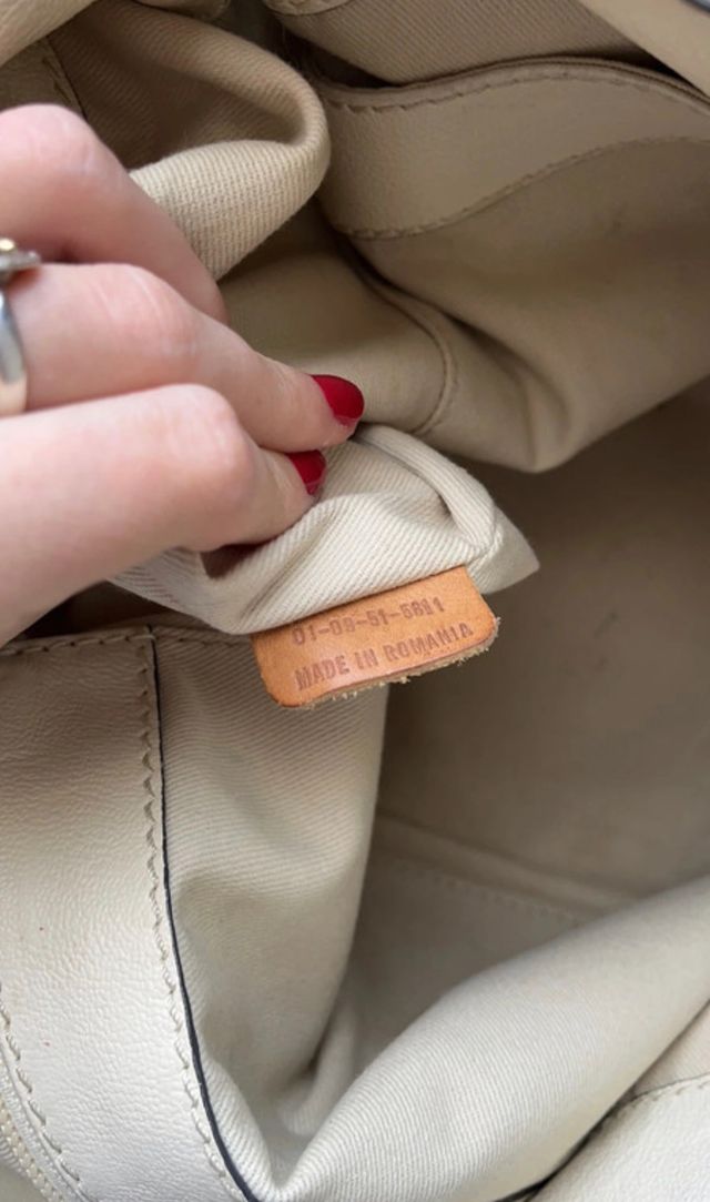  Bolso de hombro Chloe blanco y oro