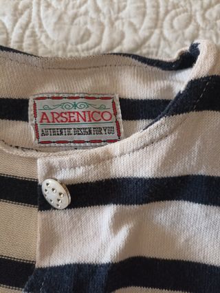 chaqueta cárdigan de rayas manga 3/4 vintage