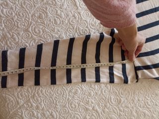 chaqueta cárdigan de rayas manga 3/4 vintage