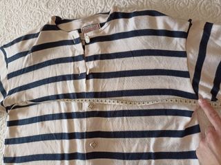 chaqueta cárdigan de rayas manga 3/4 vintage