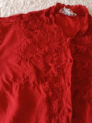 Blusa vintage de seda natural de indonesia