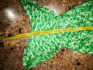 Manta crochet cola sirena hecha a mano
