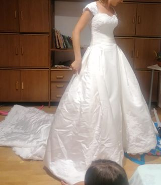 Vestido novia blanco talla 36