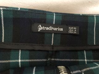 Falda Escocesa Verde Stradivarius Talla 36