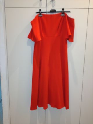 vestido rojo zara woman L