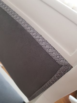 Silla con brazos Luis XVI blanca y terciopelo