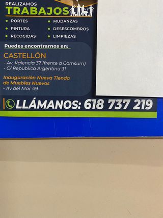 Hacemos trabajos de transportes, mudanzas,