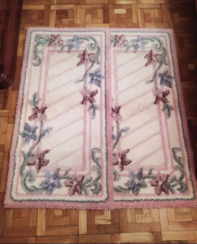 Juego de dos alfombras Pura lana virgen