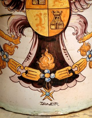 CERÁMICA TALAVERA ÁGUILA BICÉFALA NIVEIRO RARO