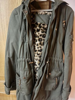 Parka Verde con boreguito por dentro