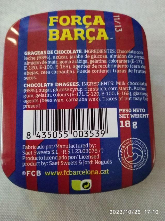 MOCHILA  FUTBOL CLUB BARCELONA