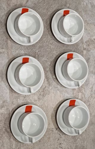 Juego 6 Tazas porcelana café