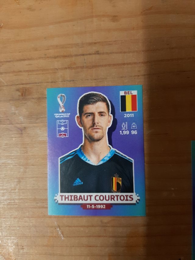 cromos qatar 2022 courtois,lukaku y kevin de bruyn