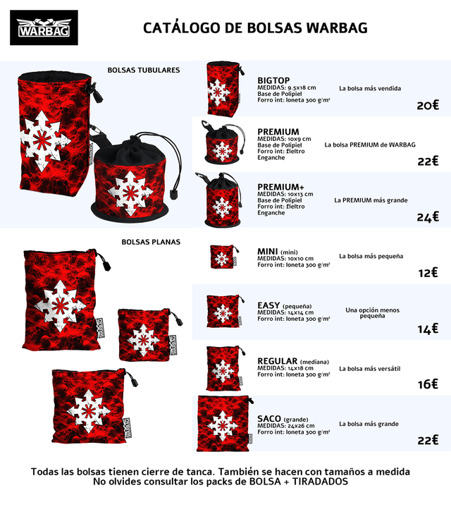 CAOS - Bolsas y tiradados marca WARBAG