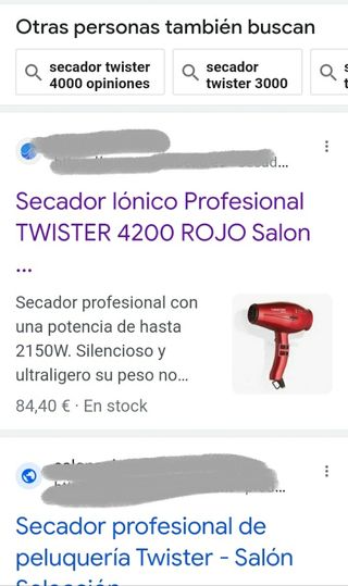secador de pelo 