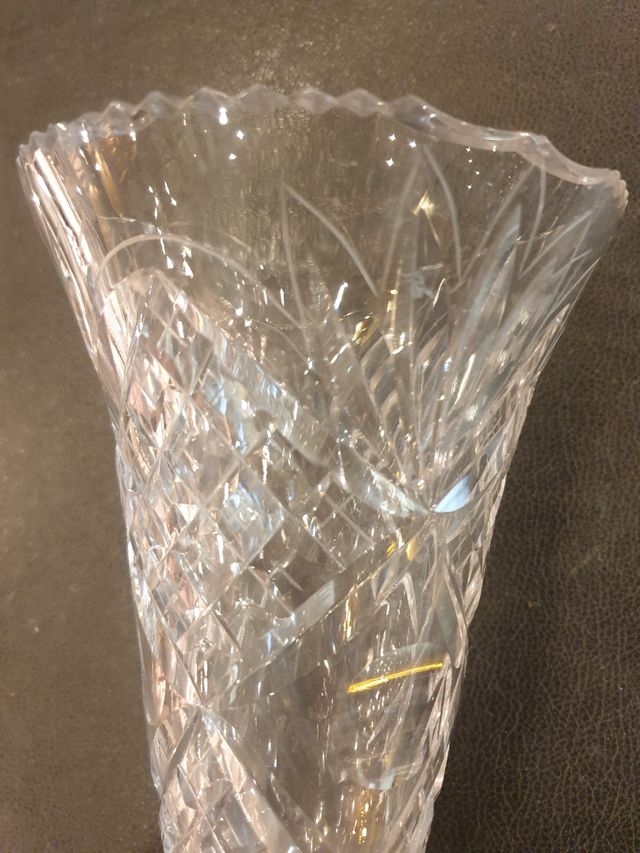 Jarron cristal antiguo