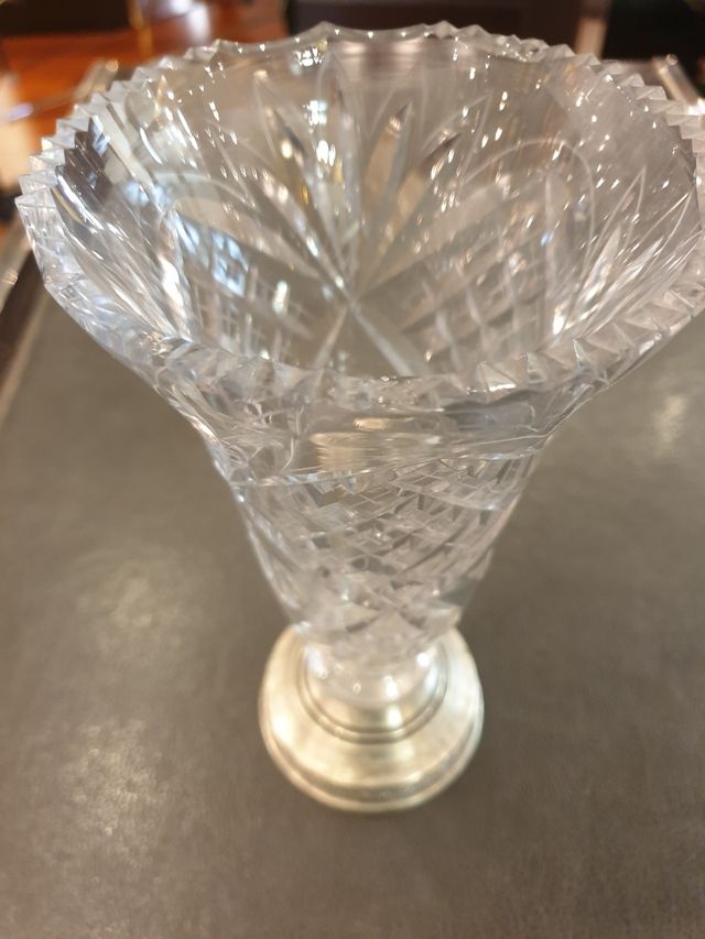 Jarron cristal antiguo