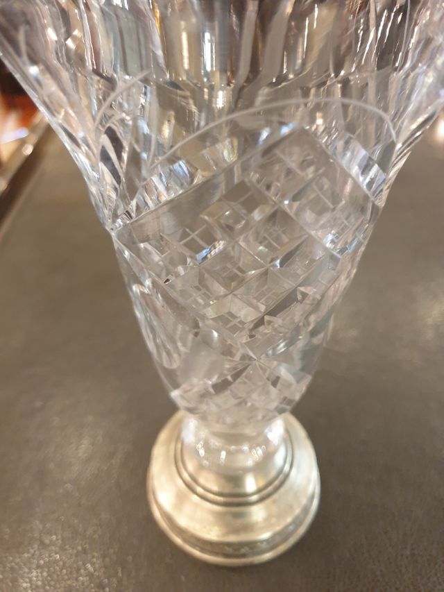 Jarron cristal antiguo