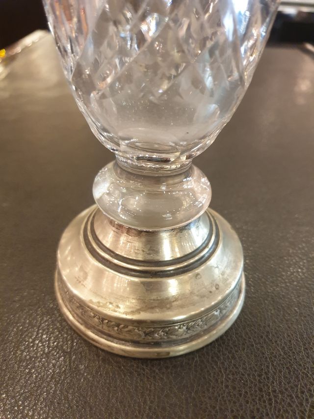 Jarron cristal antiguo