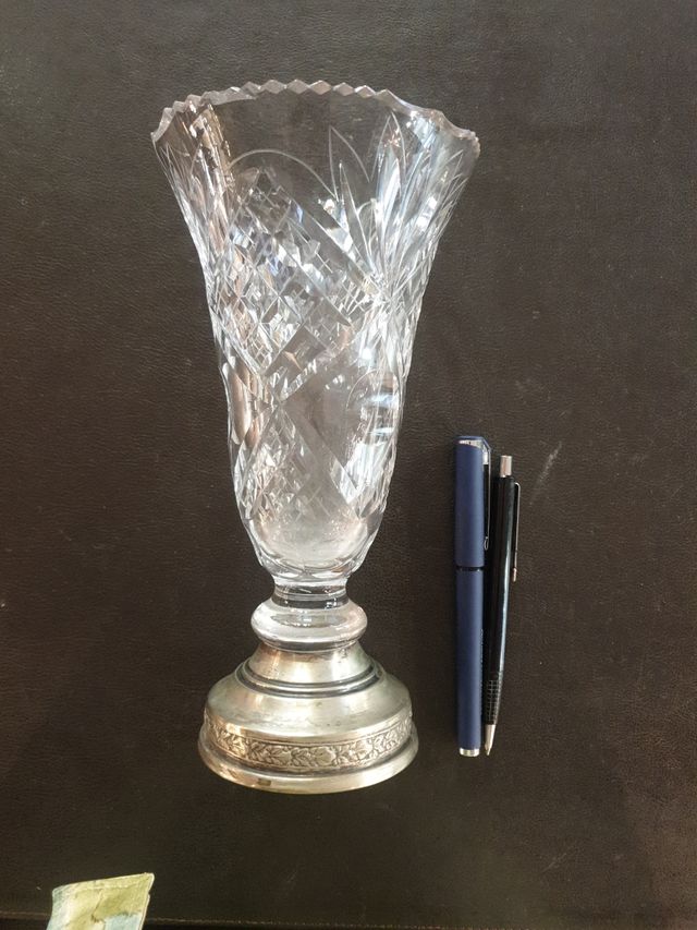 Jarron cristal antiguo