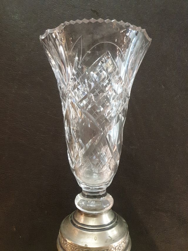 Jarron cristal antiguo