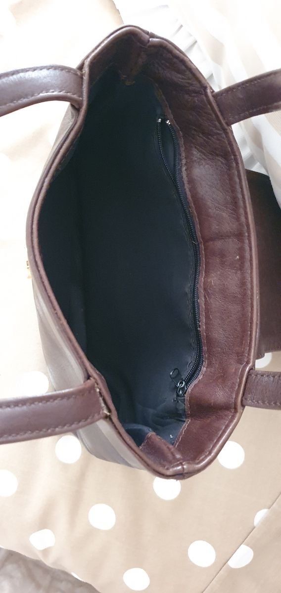 Bolso piel marron