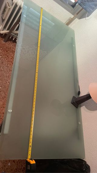 Mesa oficina cristal 160x78