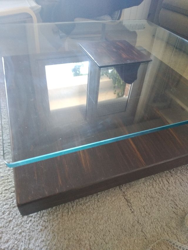mesa de cristal baja