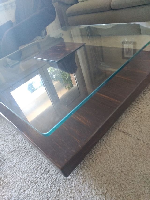 mesa de cristal baja