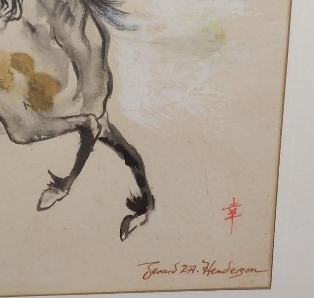 ACQUERELLO SU CARTA di Gerard D'Alton Henderson