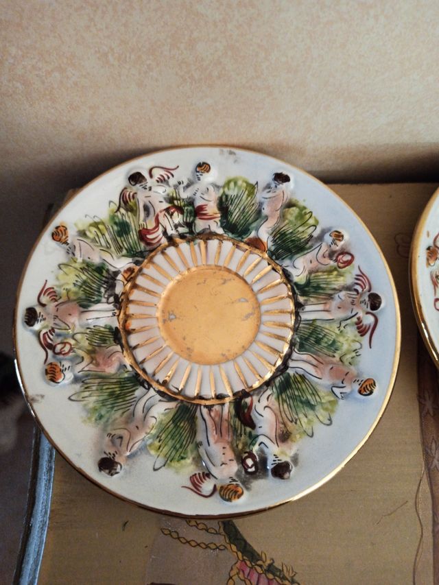 Capodimonte 4  tazzine da caffè c/ piattino