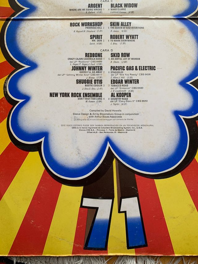 Álbum con 2 LPs de ROCK año 71