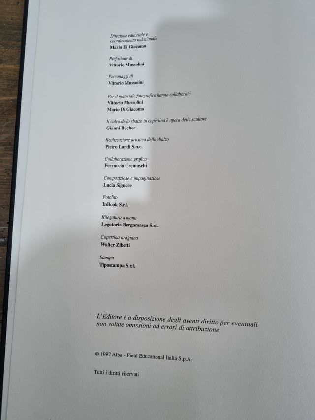 Libro Mussolini edizione numerata collezione